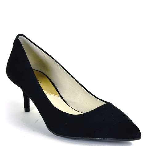 michael kors black heels with ankle strap|michael kors kitten heel pump.